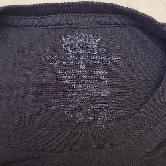 Looney Toons Front and Back Characters Black Short Sleeve Tee Mens Size‎ Medium - Picture 2 of 6